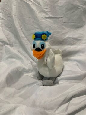 KLM Royal Dutch Airlines White & Blue Plush Swan Stuffed Animal Collectible